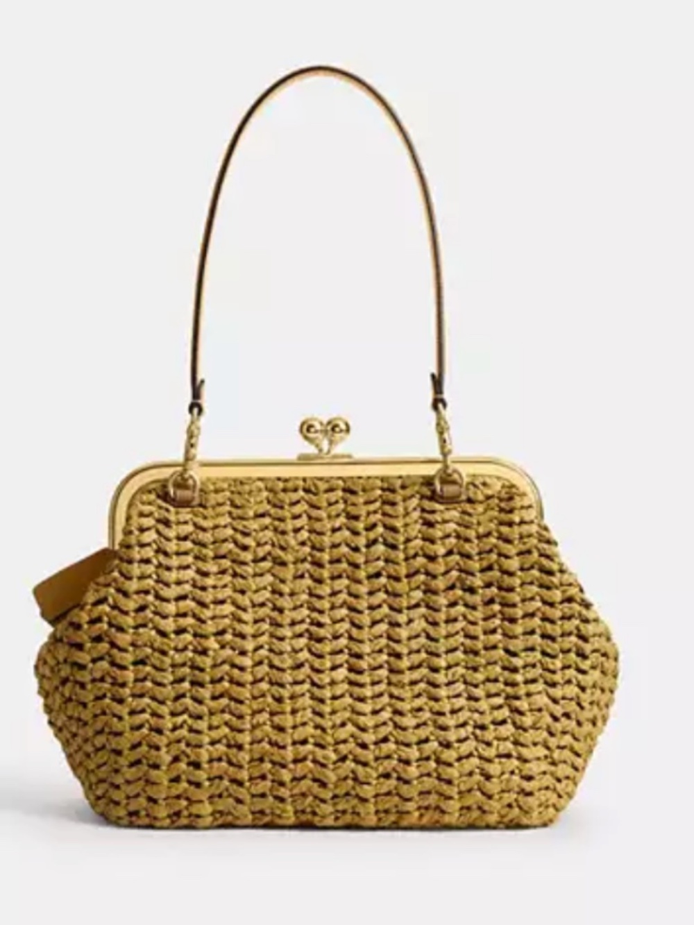 Coach Kisslock Frame Bag 27 in Brass/Muted Olive